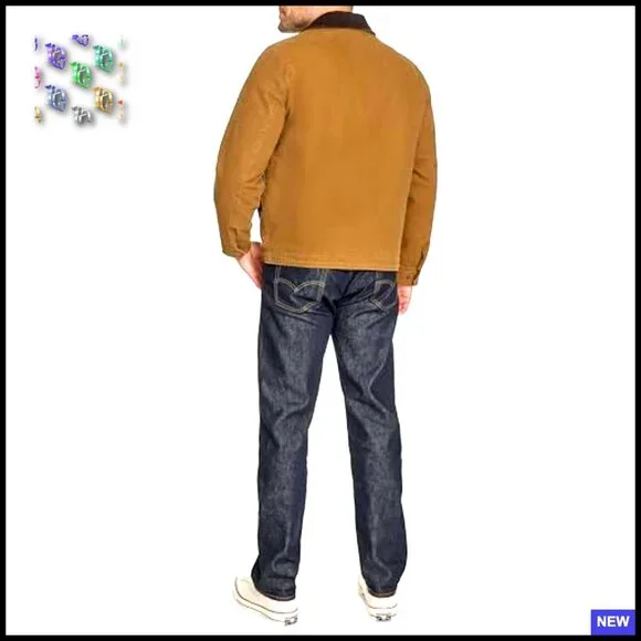 Classic Cotton Utility Jacket Corduroy Collar Vintage Aviator Style